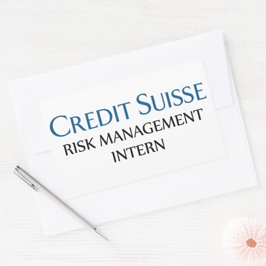 信用リスク管理インターン 長方形シール (封筒)