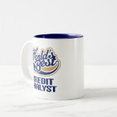 信用分析家のギフト(世界のベスト) ツートーンマグカップ (正面左)