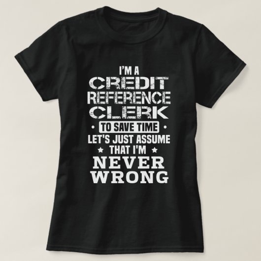 信用照会書記 Tシャツ (デザイン正面)