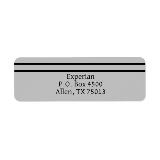 信用調査機関の住所 ラベル (正面)