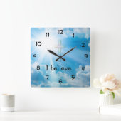 信者のためのクリスチャンの壁時計 スクエア壁時計 (ホーム)