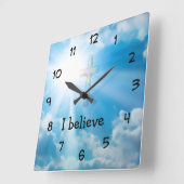 信者のためのクリスチャンの壁時計 スクエア壁時計 (傾斜)