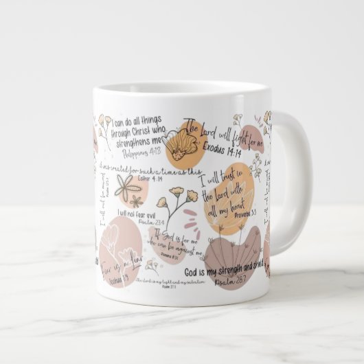 信者やる気を起こさせるへの信仰の肯定 ジャンボコーヒーマグカップ (正面右)