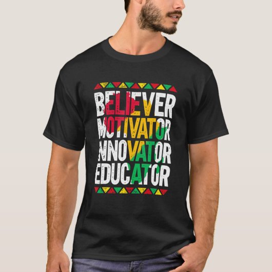 信者モチベーターイノベーター教育者3 Tシャツ (正面)