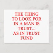 信託基金の金ゴールドディガージョーク ポストカード (正面)