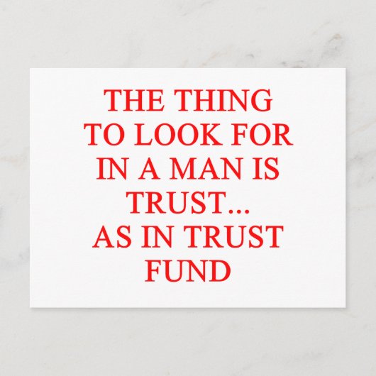 信託基金の金ゴールドディガージョーク ポストカード (正面)