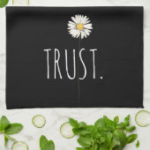 信託文字及びデイジー キッチンタオル (折り畳み)