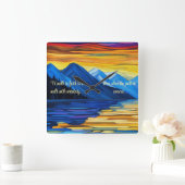 信認の確実性 スクエア壁時計 (ホーム)