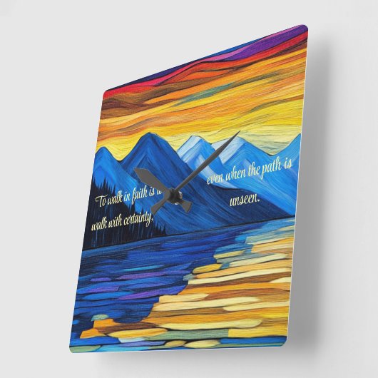 信認の確実性 スクエア壁時計 (傾斜)