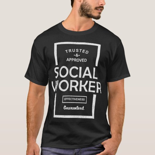 信頼および承認されたソーシャルワーカーの有効性 Tシャツ (正面)
