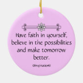 信頼および確信 セラミックオーナメント (裏面)