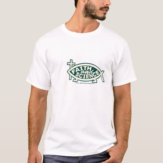 信頼および科学のワイシャツ Tシャツ (正面)