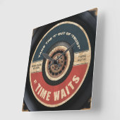 信頼から'T'を取り出す スクエア壁時計 (傾斜)