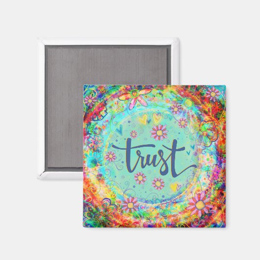 信頼かわいらしフローラカラフル検査 マグネット (正面/裏面)