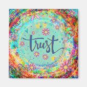 信頼かわいらしフローラカラフル検査 マグネット (正面)