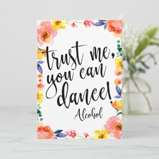 信頼してください、あなたは安くて素敵な花のサインで踊ることができます 招待状 (スタンド正面)