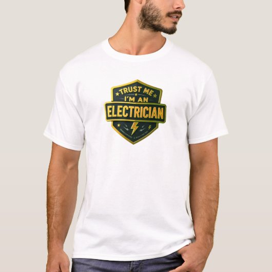 信頼してください、私は電気技師認定済みのプライドギフト Tシャツ (正面)
