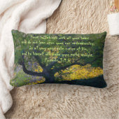 "信頼して下さいすべてのあなたのハートのエホバで… " ランバークッション (ブランケット)