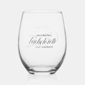 信頼して、あなたはダンスできるよ！バチェロレッテ週末 ステムなしワイングラス (裏面)
