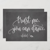 信頼して、あなたは踊ることができる アルコール ウェディング サイン 招待状 (正面/裏面)