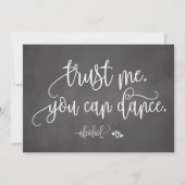 信頼して、あなたは踊れる アルコール ウェディング サイン 招待状 (正面)