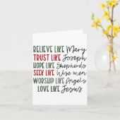 信頼して 信じて 希望して 探す 好き クリスチャンCみたいに羊飼い カード (黄色い花)