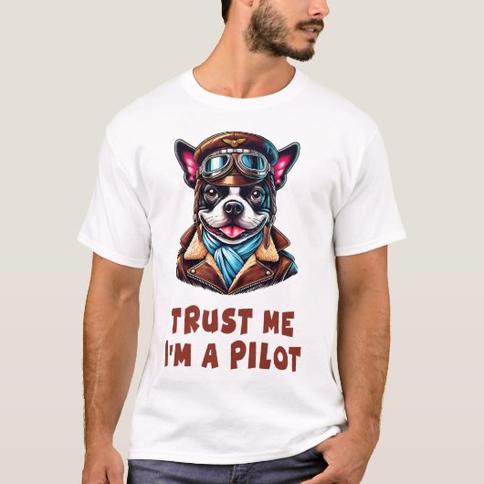 信頼して、僕はパイロット Tシャツ (正面)