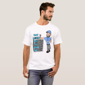信頼して、私が壊れたものを直すよ、空調技術者だからね Tシャツ (正面フル)