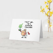 信頼して... 私は理科の先生 カード (黄色い花)