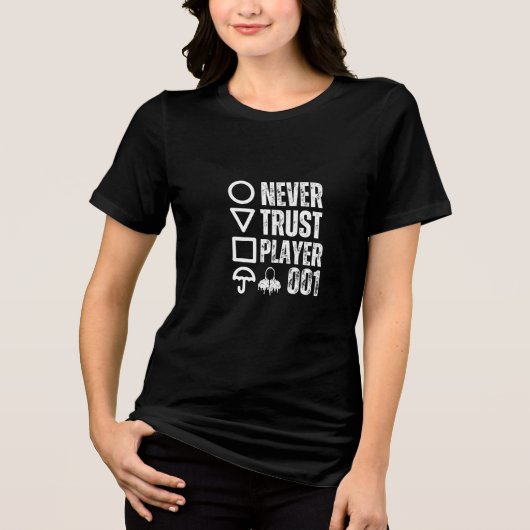 信頼しない001プレイヤー トライブレンドTシャツ (正面)