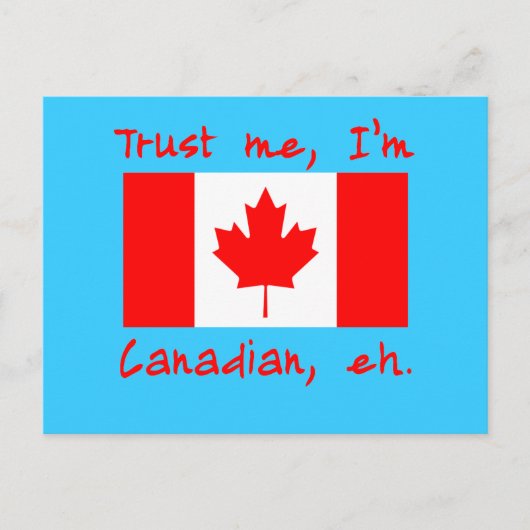 信頼するカナダ製品 ポストカード (正面)