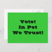 信頼するペットに投票 ポストカード (正面/裏面)
