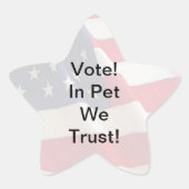 信頼するペットに投票 星シール (正面)