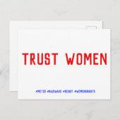 信頼する女性 ポストカード (正面/裏面)