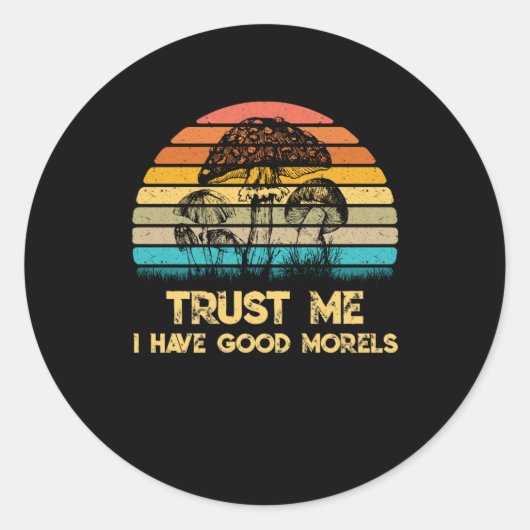 信頼する私は良いMorelsキノコヴィンテージ ラウンドシール (正面)