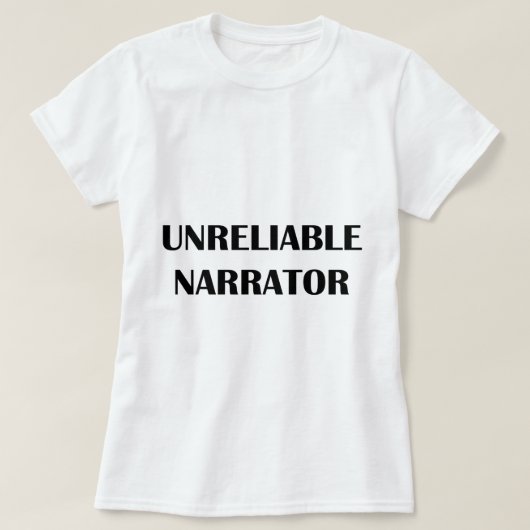 信頼できない語り手 Tシャツ (デザイン正面)