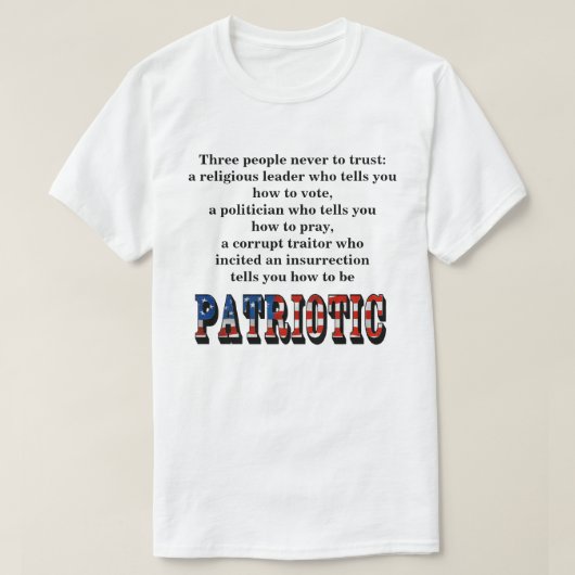 信頼できない3人: Tシャツ (デザイン正面)