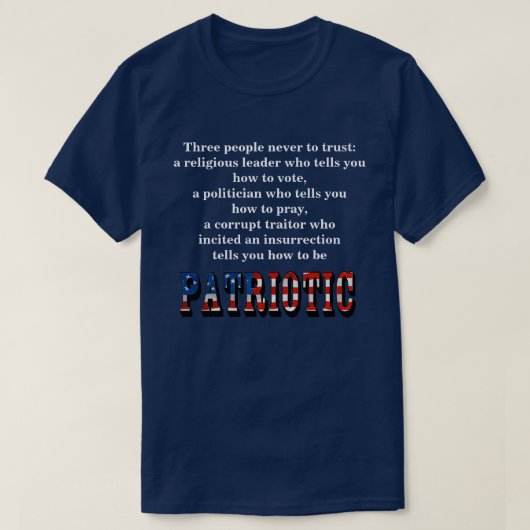 信頼できない3人: Tシャツ (デザイン正面)