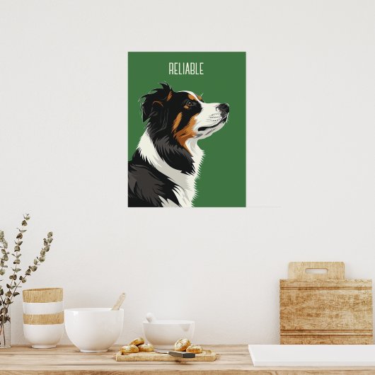 信頼できるオーストラリアの羊飼い ポスター (キッチン)