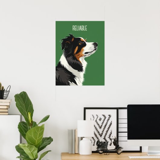 信頼できるオーストラリアの羊飼い ポスター (ホームオフィス)