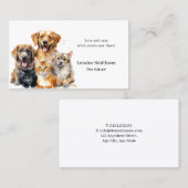 信頼できるペット気にシッター気にの取り付け 名刺 (正面/裏面)