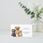 信頼できるペット気にシッター気にの取り付け 名刺 (スタンド正面)