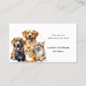 信頼できるペット気にシッター気にの取り付け 名刺 (正面)