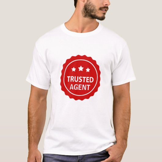 信頼できる不動産仲介業者Tシャツ | あなたの信頼できるエージェント Tシャツ (正面)