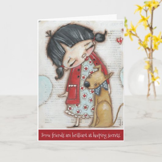 信頼できる信頼できるメッセージ – グリーティングカード (黄色い花)