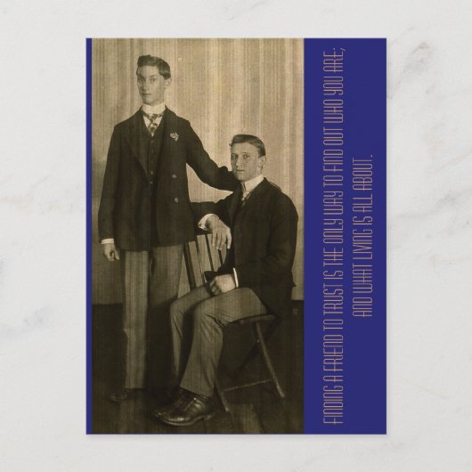 信頼できる友人を見つけることが唯一の方法… ポストカード (正面)