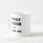 信頼できる大人として賢く隠されて コーヒーマグカップ (正面左)