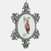 信頼できる真の友人 スノーフレークピューターオーナメント (左)