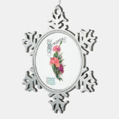 信頼できる真の友人 スノーフレークピューターオーナメント (右)