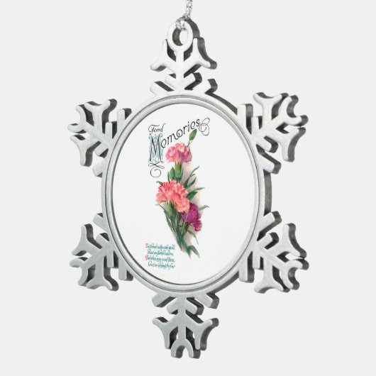 信頼できる真の友人 スノーフレークピューターオーナメント (右)